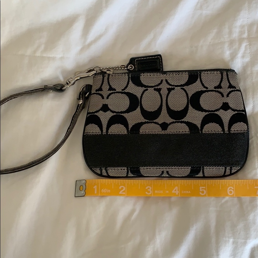 Black coach wristlet